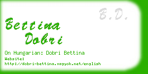 bettina dobri business card